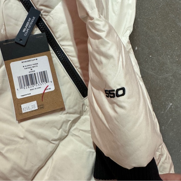 the north face women's albroz parka vintage white - Picture 6 of 7